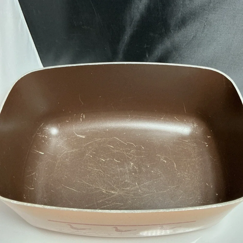 Vtg West Bend 6 Qt Slow Cooker Griddle Amber Glass Lid Chicken Rooster Tested